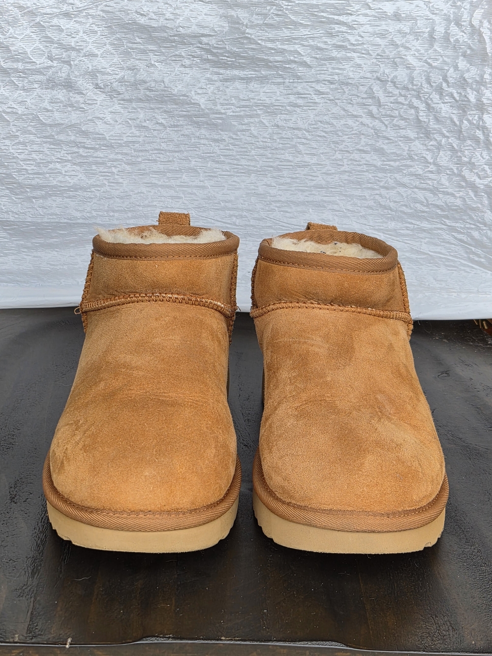 UGG Chestnut Mini Suede Shearling Booties